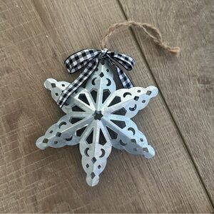 Hobby Lobby Snowflake Galvanized Metal Ornament